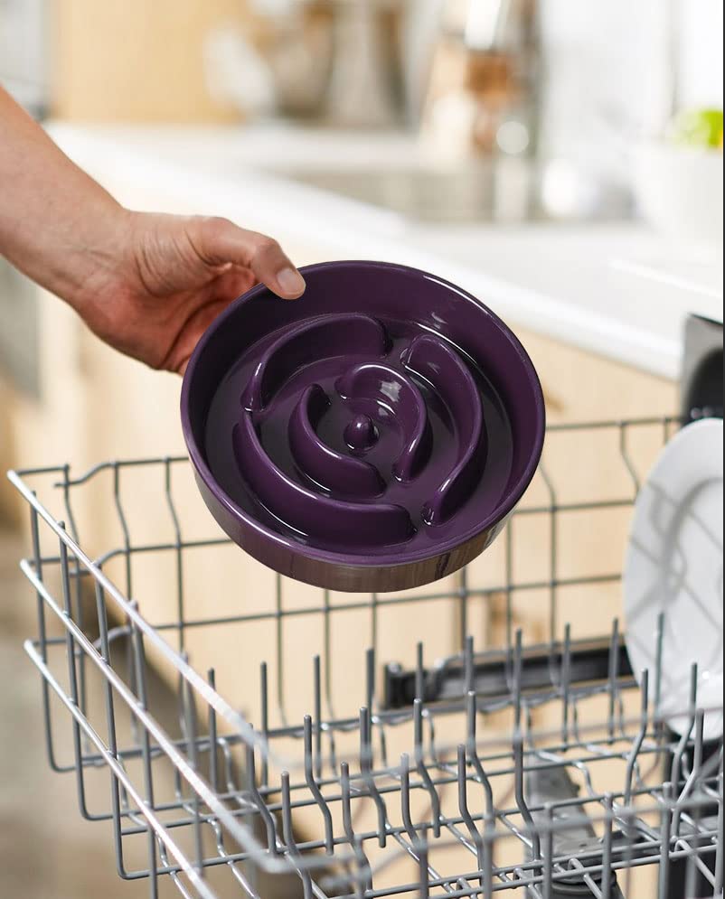 LE TAUCI diseño laberinto slow eat cerámica morada.
