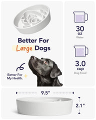 LE TAUCI tazón-alimentacion-lenta-perro-mediano-grande, promueve ritmo de comida más controlado