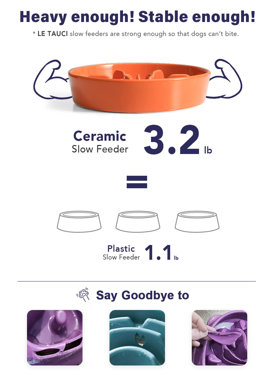 LE TAUCI tazon ceramico microondas seguro conveniente para calentar comida