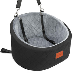 Asiento para perro Lealchum en coche, cómodo para viajes de perros hasta 30 libras.
