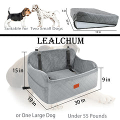 Lealchum cama para perro en coche con espuma viscoelastica, descanso suave.