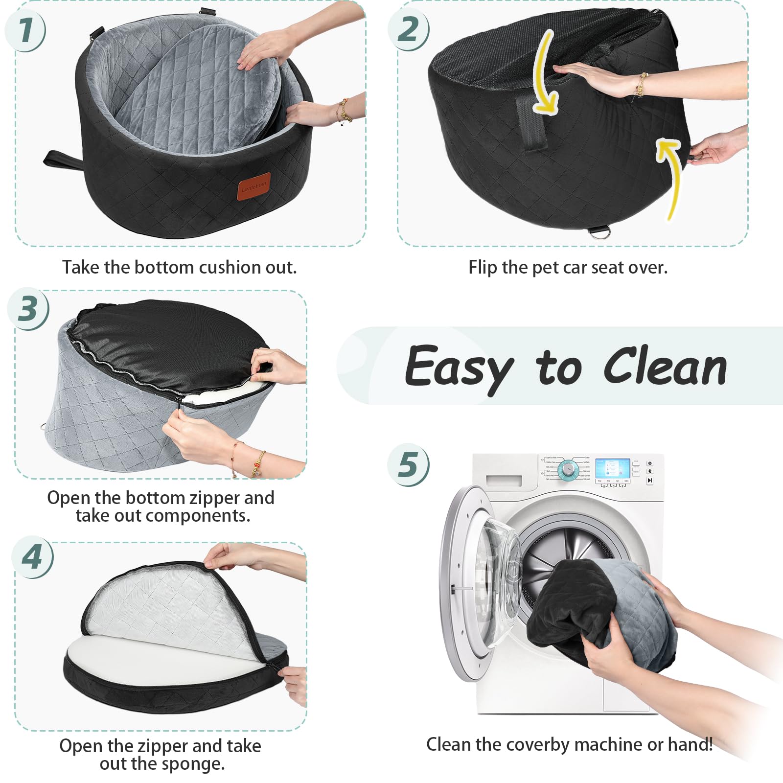 Diseño versátil Lealchum para uso en diferentes coches y asientos.