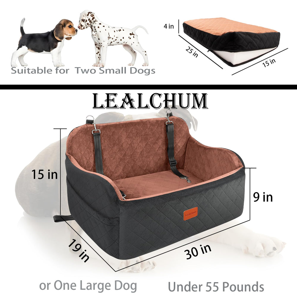 Lealchum dos cintas seguridad clip para mantener al perro sujeto