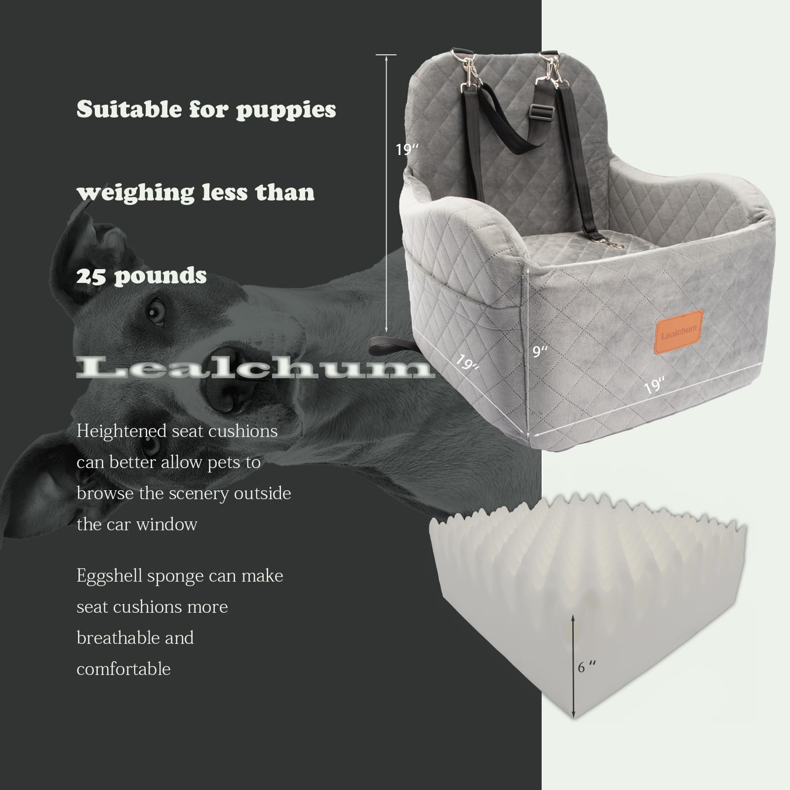Lealchum revestimiento ultra suave en gris para mayor comodidad.