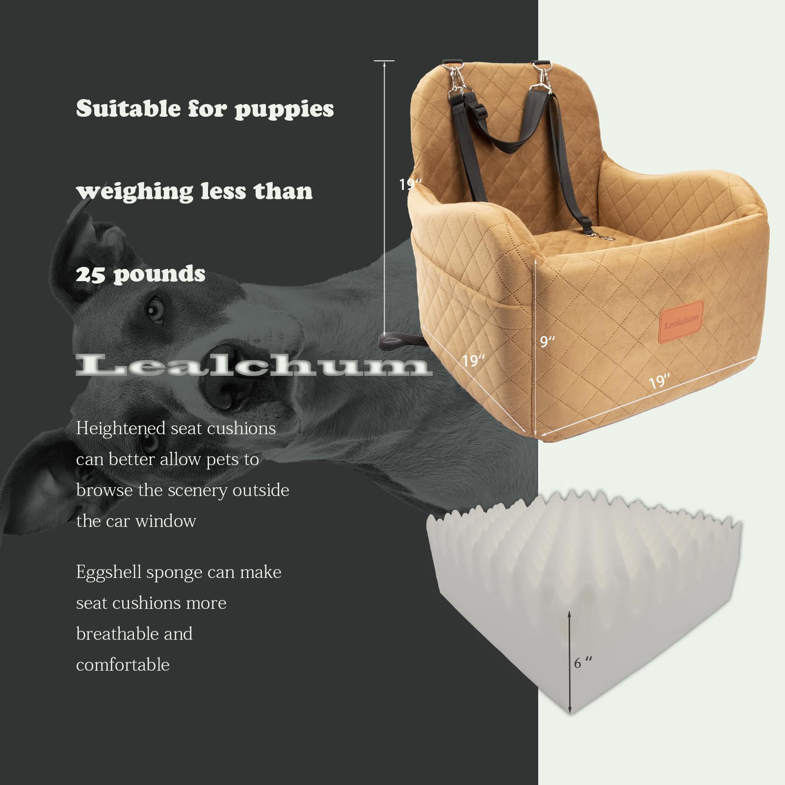 Lealchum superficie espuma memoria suave para confort durante el viaje.
