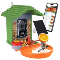 Leapbird comedero-aves con cámara 2.5K captura visitantes desde casa.