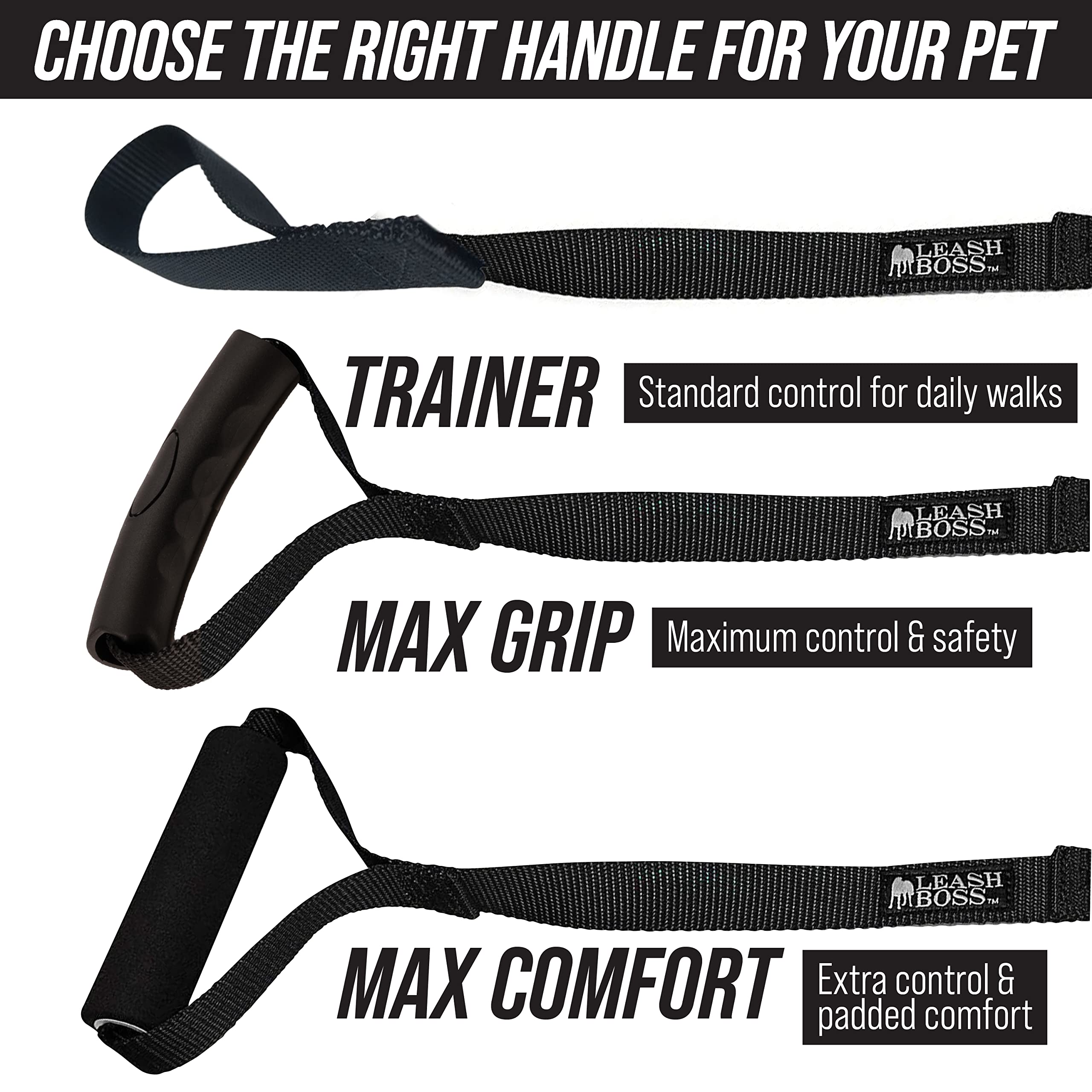 Asa acolchada de Leash Boss Free Range para mayor comodidad durante paseos.