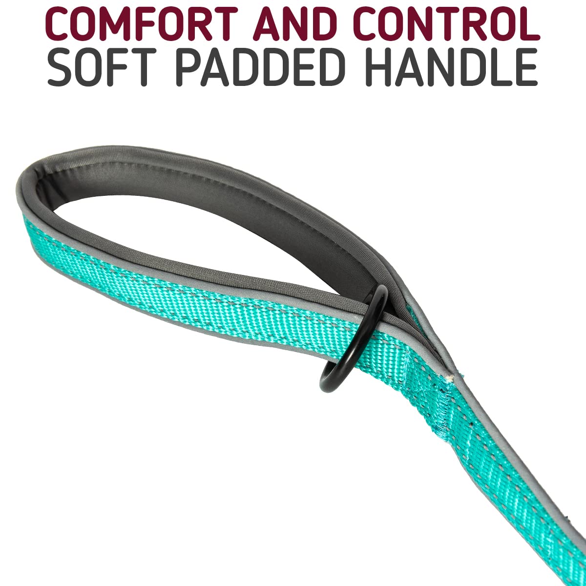 Leash Boss, mango de neopreno doble acolchado para agarre suave.