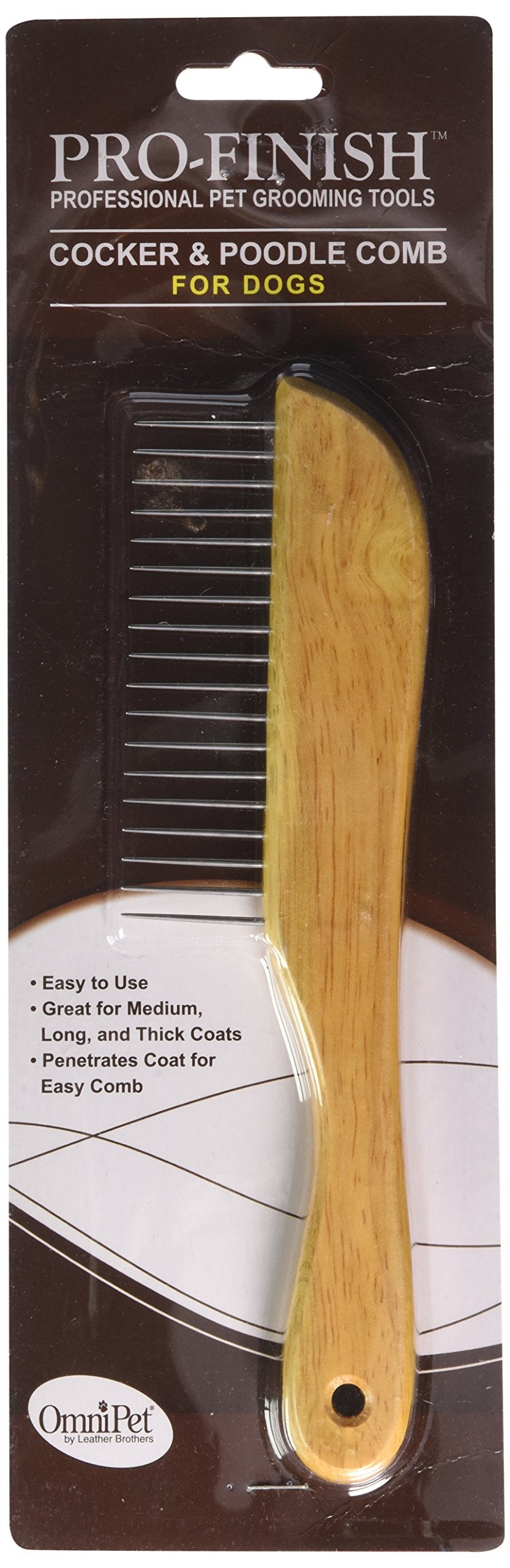 Leather Brothers OmniSteel mango-bambu-ergonomico para grooming cómodo