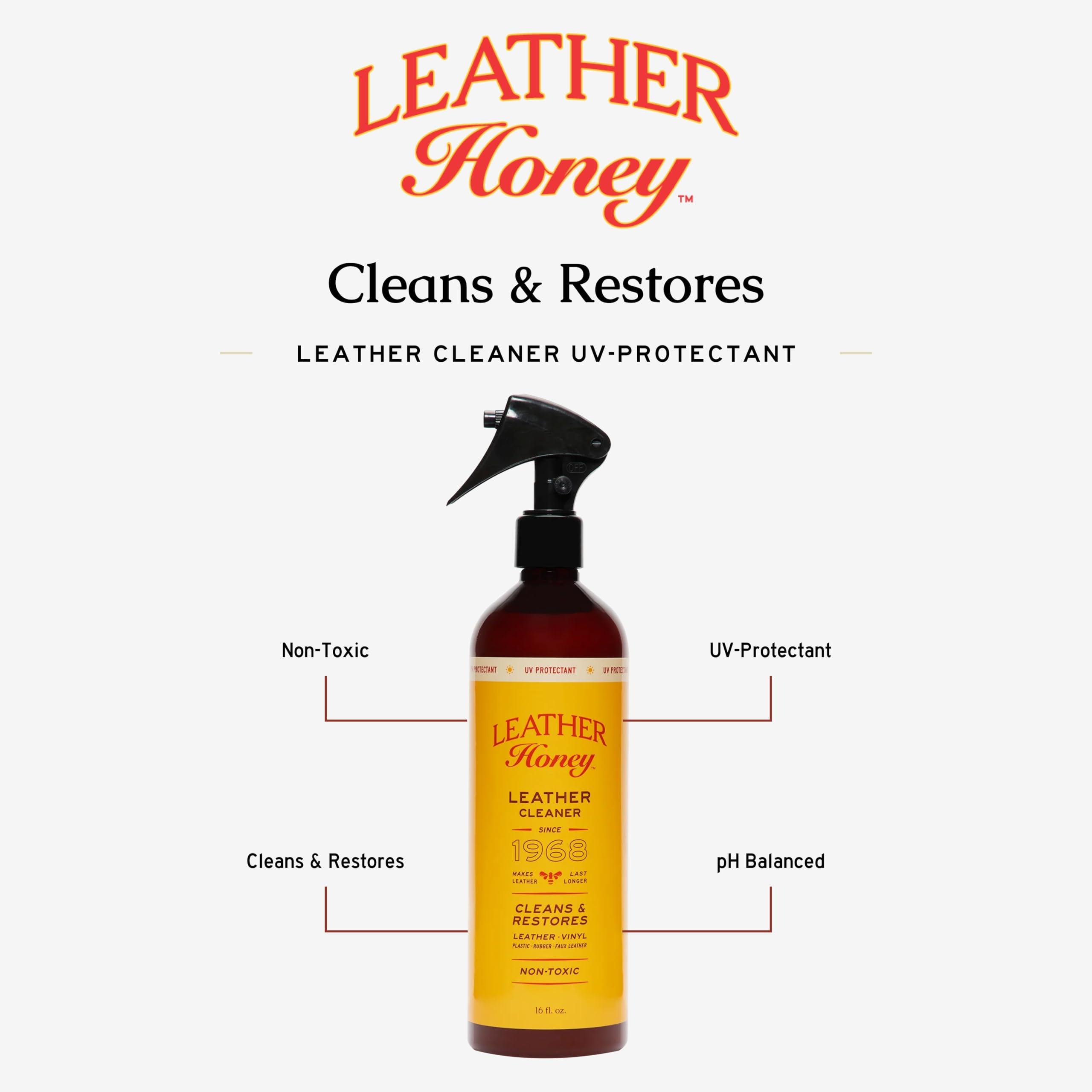 Leather Honey limpia vinilo y plástico cuidando color y textura.