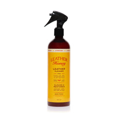 Leather Honey limpia cuero con spray, eliminando suciedad sin dañar el acabado.