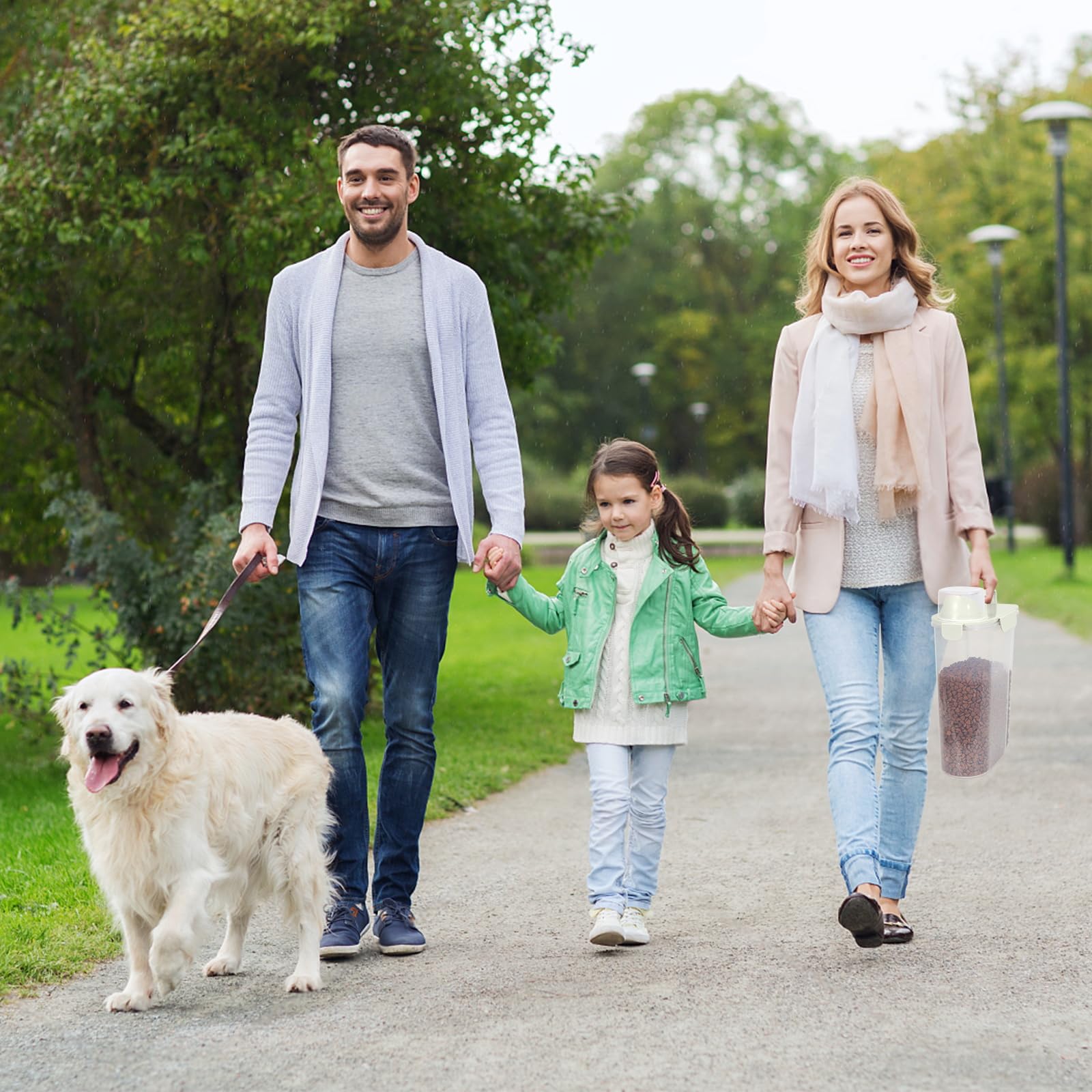 LEAWALK capacidad para kibble, semillas y arroz, gran versatilidad en casa.