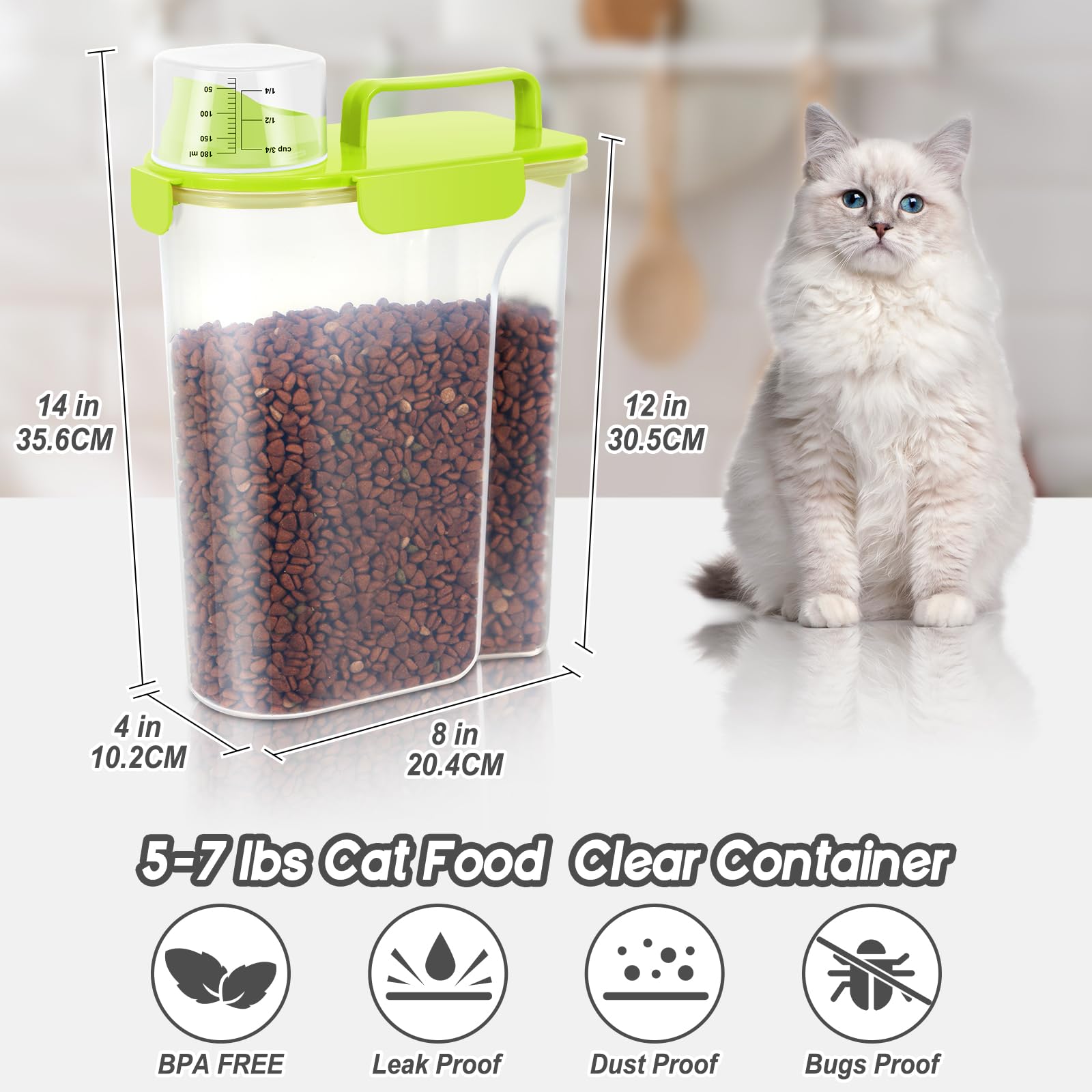 LEAWALK boquilla grande, vertido fácil de comida para mascotas