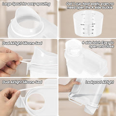 LEAWALK cuerpo transparente para ver la cantidad de alimento de inmediato.