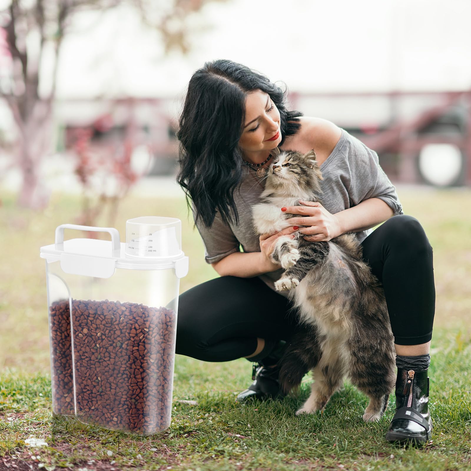 LEAWALK uso versátil para alimentos secos de mascotas y cocina.
