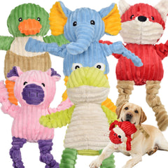 LECHONG zorro peluche para perros, estimula juego interactivo y exploración segura