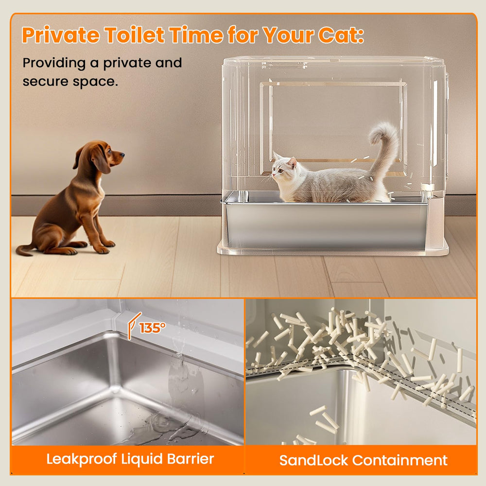 LeeJARD entrada superior con puerta ajustable para gatos grandes y pequeños