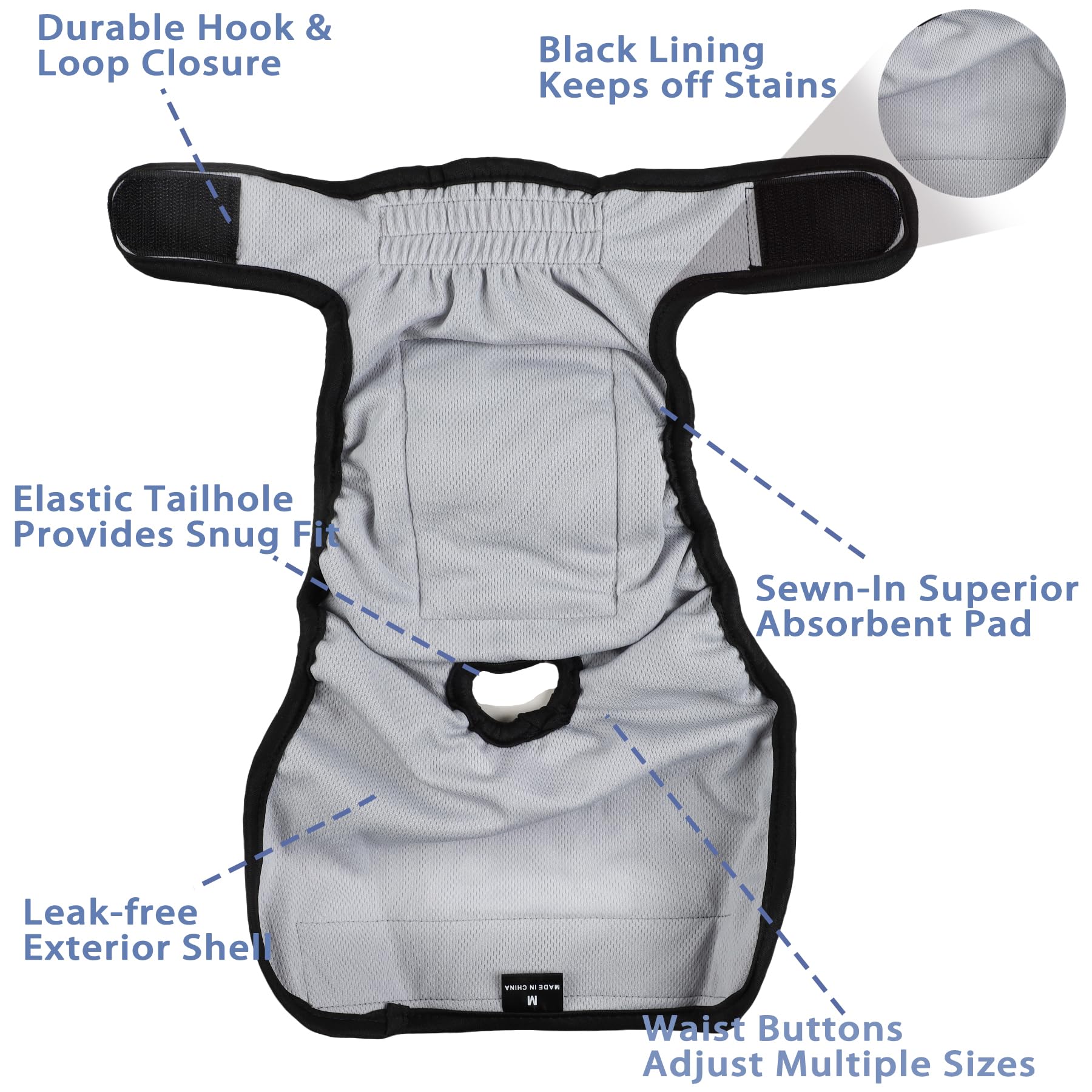 Interior absorbente de los pañales Leekalos para perros