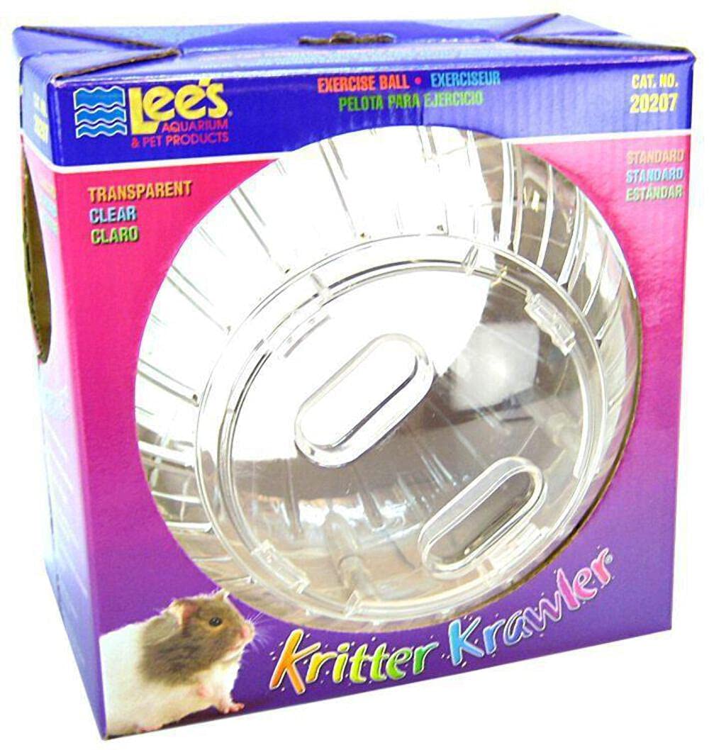 Lee's Kritter Krawler: bola de ejercicio de 7 pulgadas, transparente, para estimular movimiento seguro y exploración