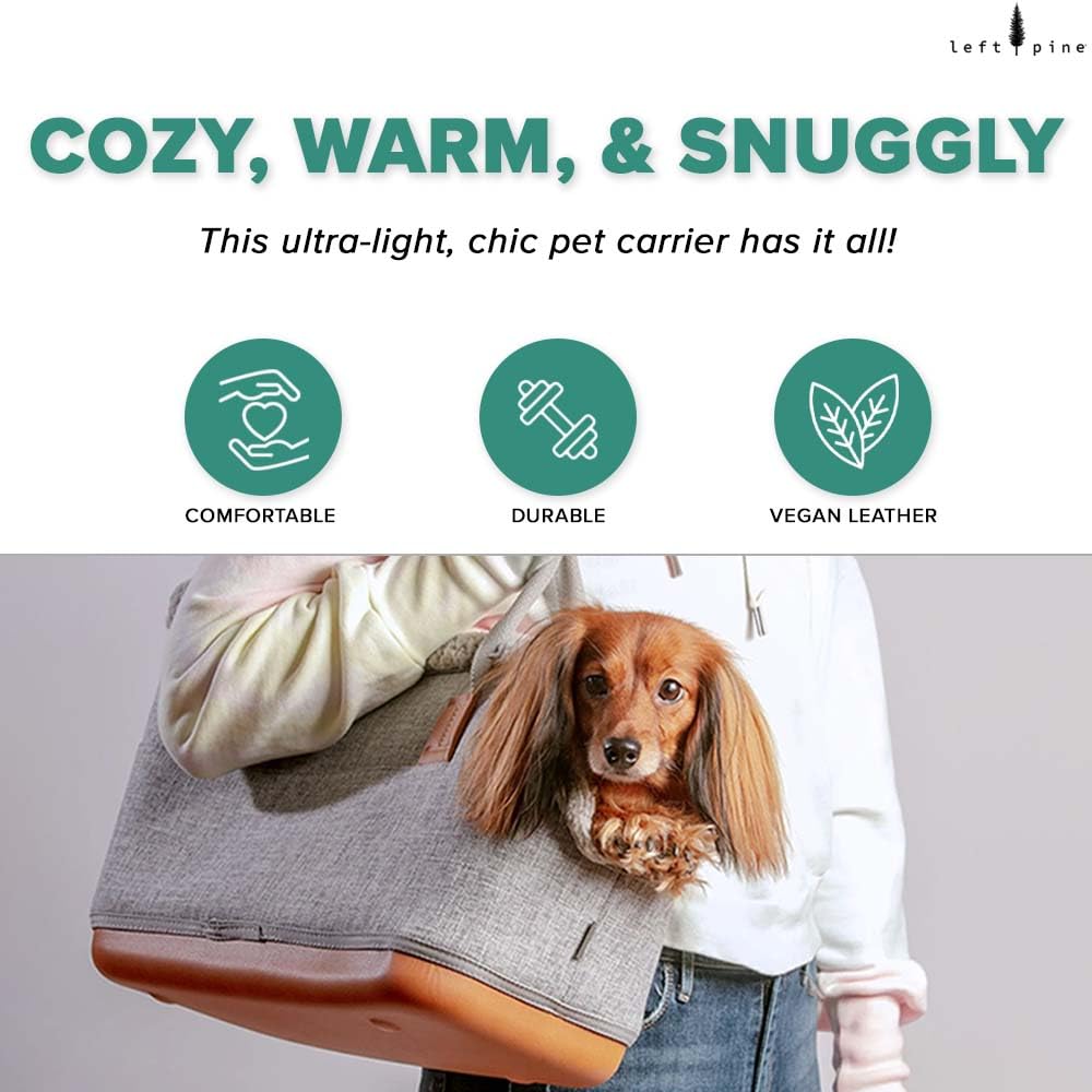 LeftPine Play Deluxe: interior acolchado lavable, confort durante paseos y visitas al veterinario.