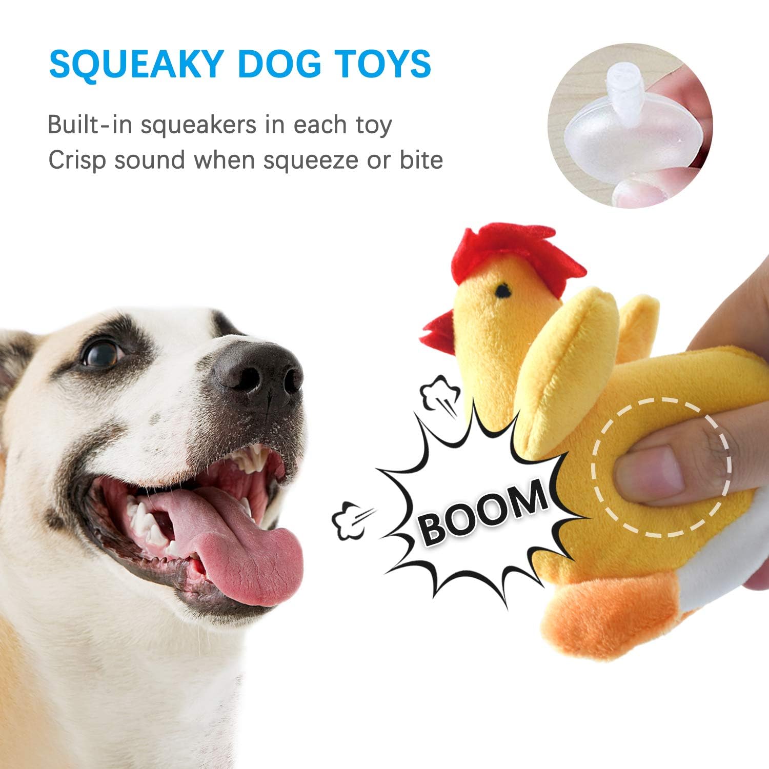 LEGEND SANDY peluche pollo para perros pequeños, juego interactivo.