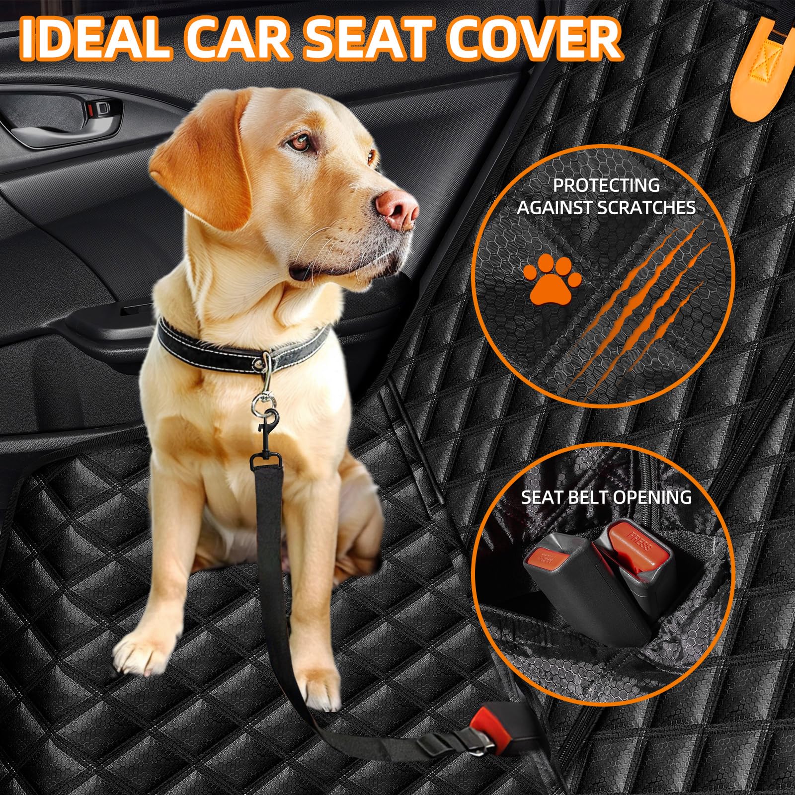 LEHNI base antideslizante mantiene al perro estable en el coche.
