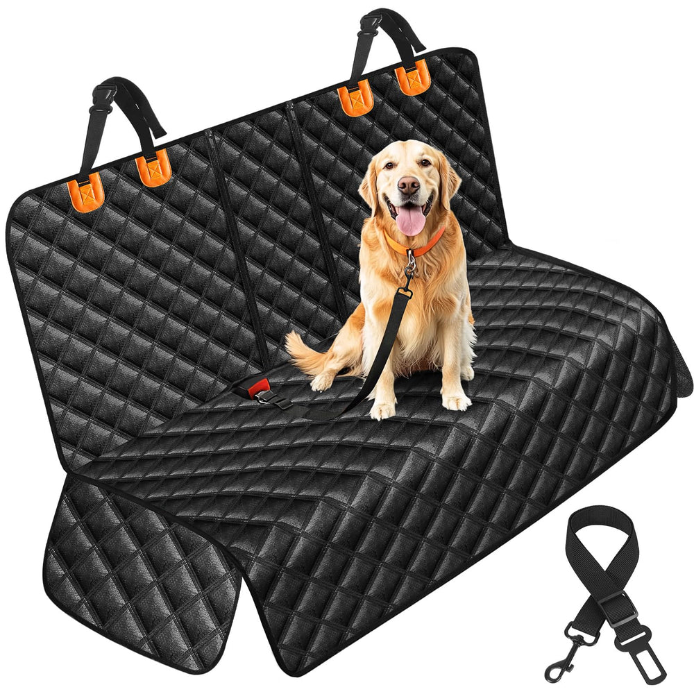 LEHNI cubierta para asiento trasero de perro, impermeable y protección total del respaldo.