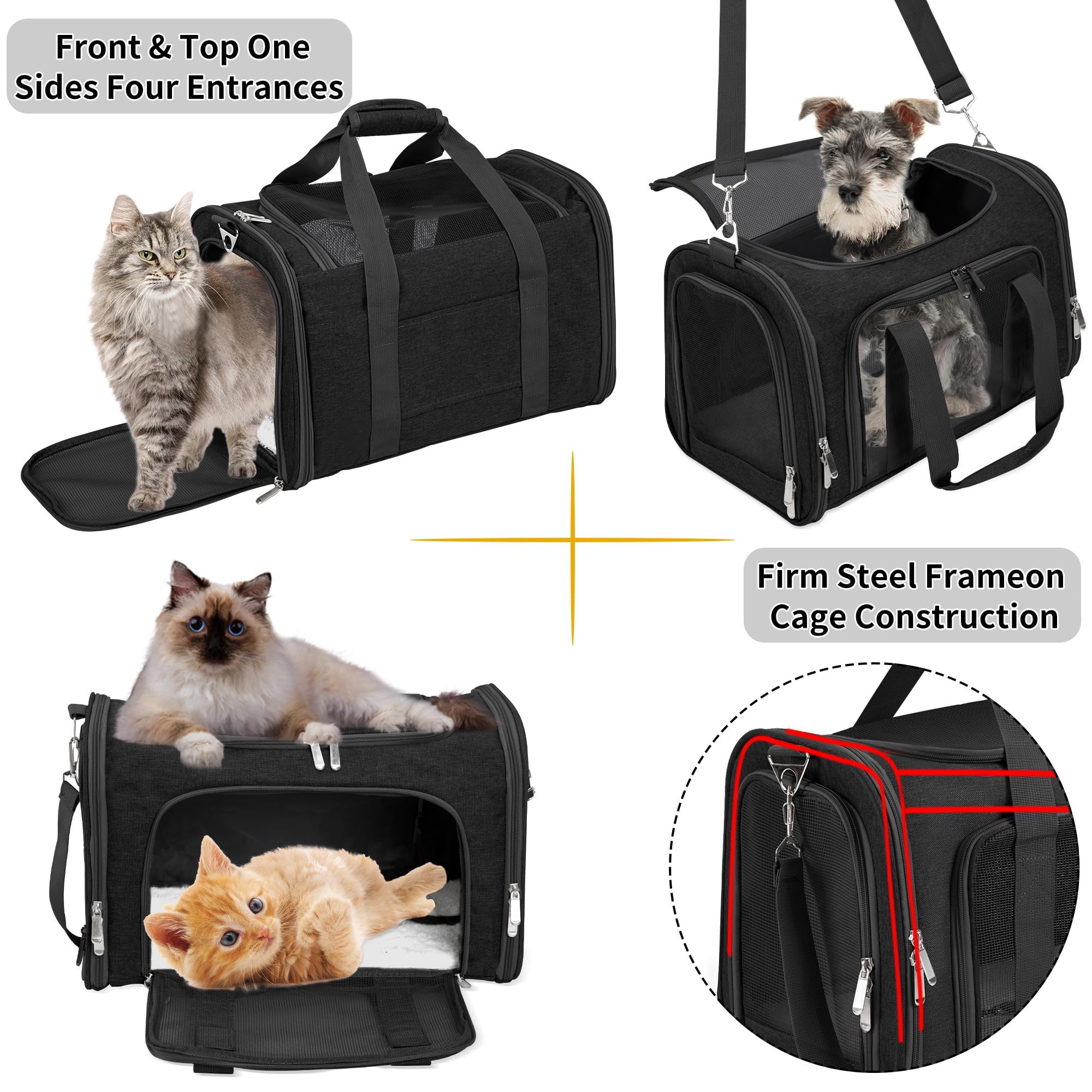 LEHNI porta-mascotas interior con tapete desmontable y lavable