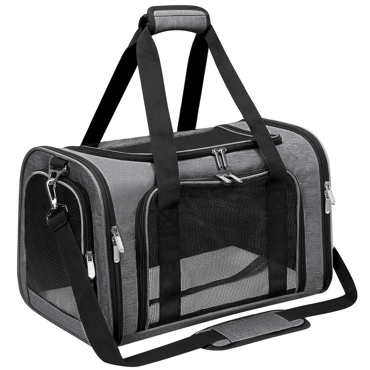 LEHNI transportadora para mascotas, plegable con malla frontal para máxima visibilidad y comodidad.