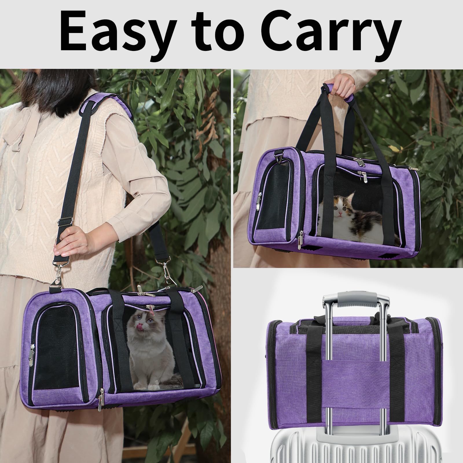 LEHNI transportín interior con tapete lavable para fácil limpieza