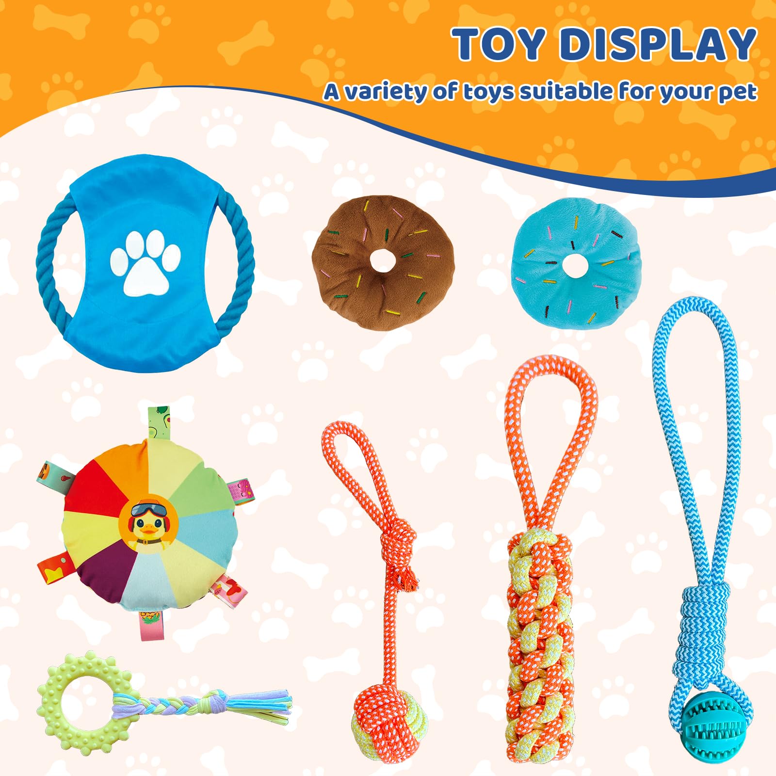 lehorra Puppy Play Gym, detalle de bungee, correas elásticas para mordisqueo suave.