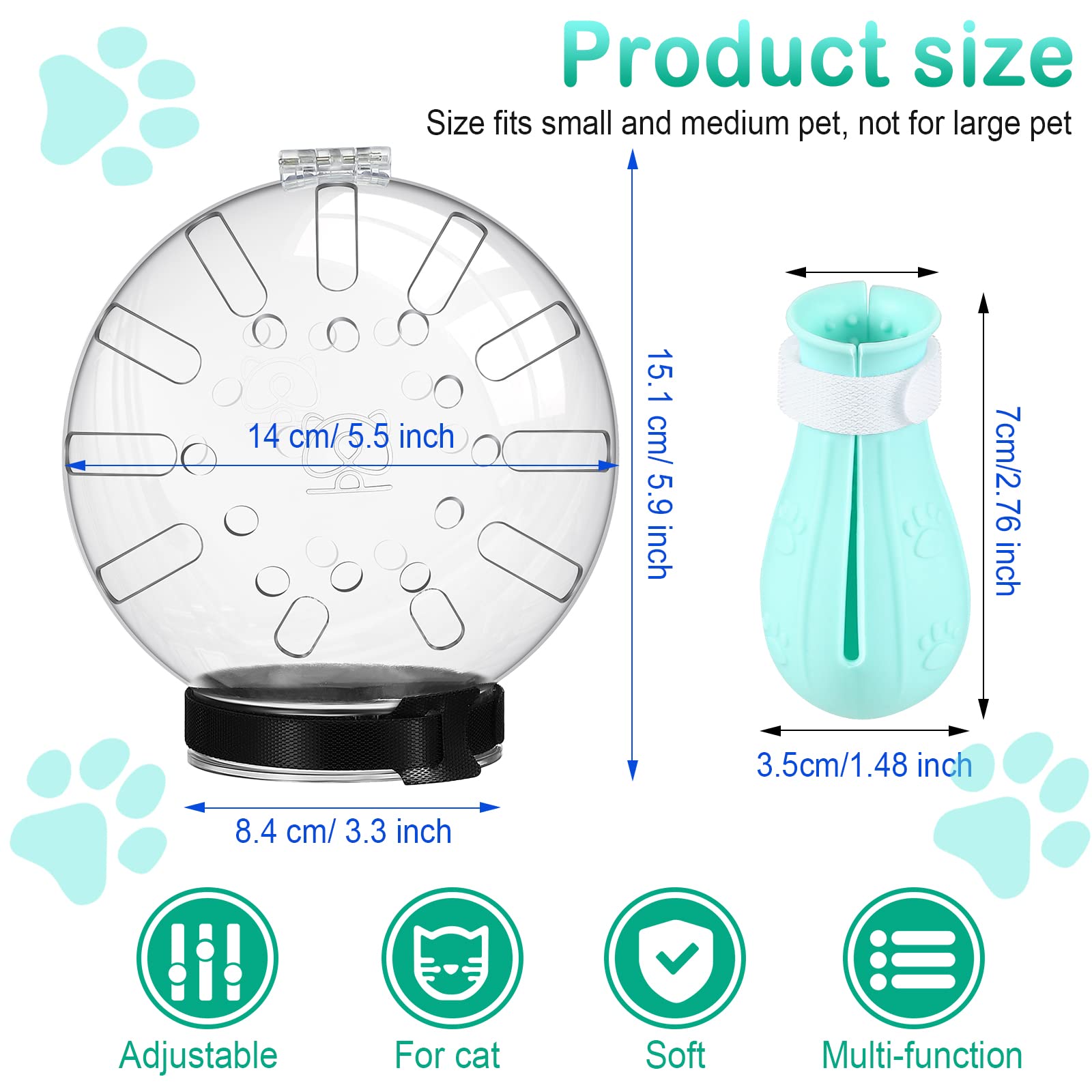 Protector de patas LEIFIDE de silicona para gatos, suaves y protectores