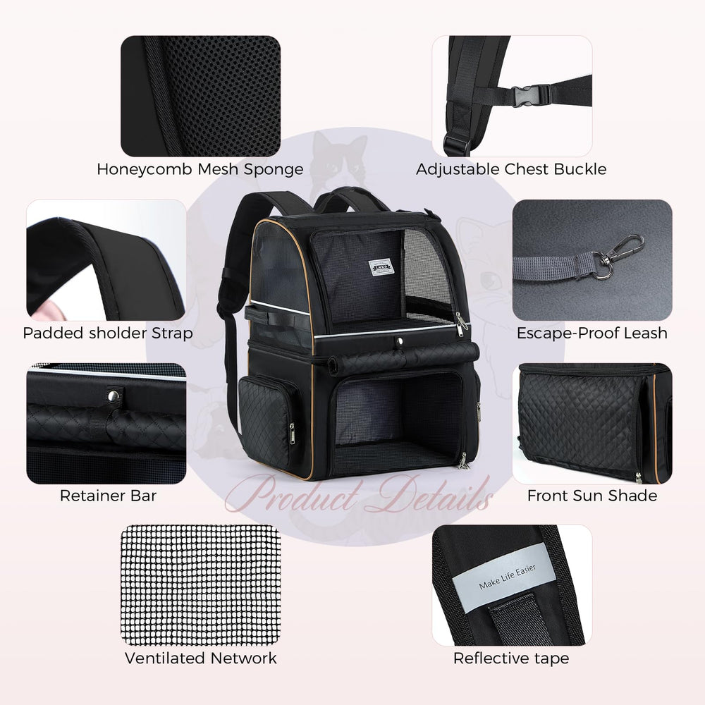 Lekebobor uso exterior, perfecto para camping y caminatas con gatos de hasta 24 lb.