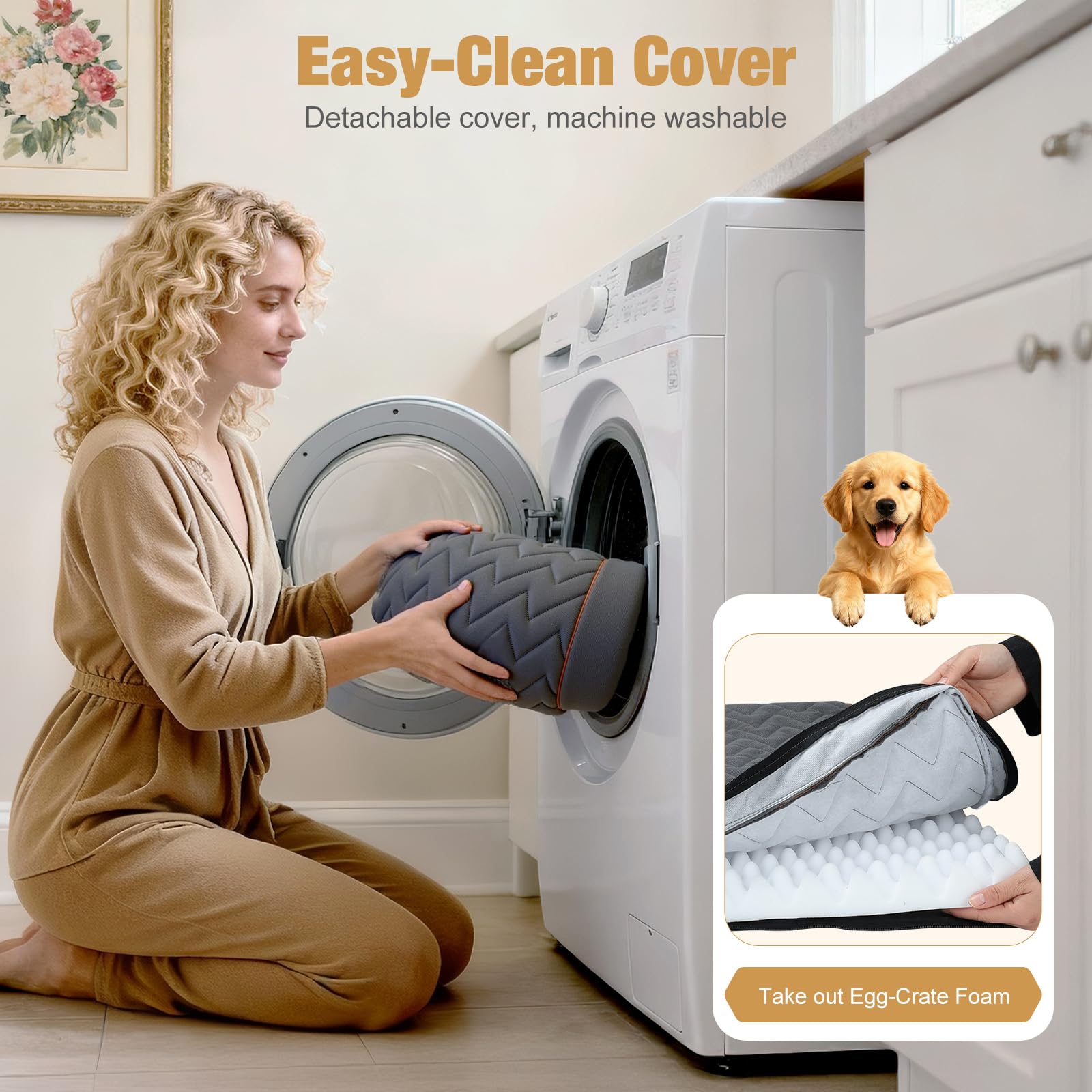 Lekereise cama para perro auto seguridad-estabilidad evita desplazamientos del perro.