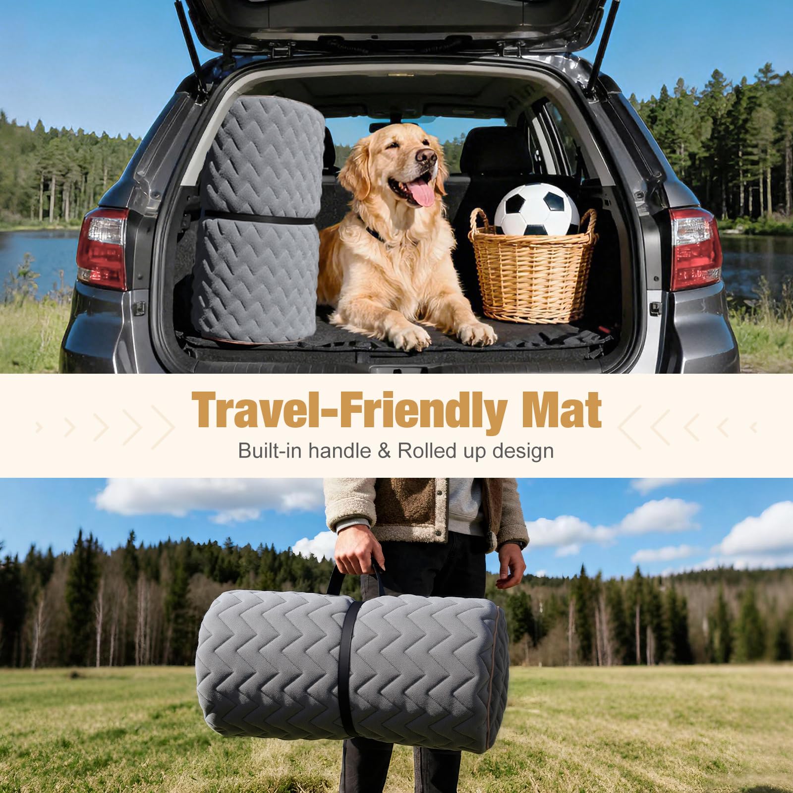 Lekereise cama para perro auto uso-multiples sirve para coche, camping o casa.