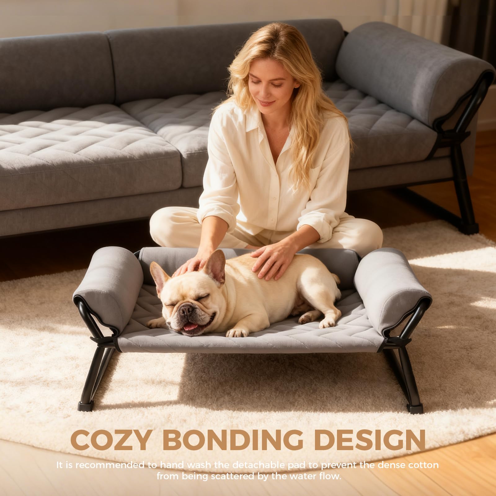 Lekereise funda-removible cama-perro, limpieza rápida y higiene mantenida.
