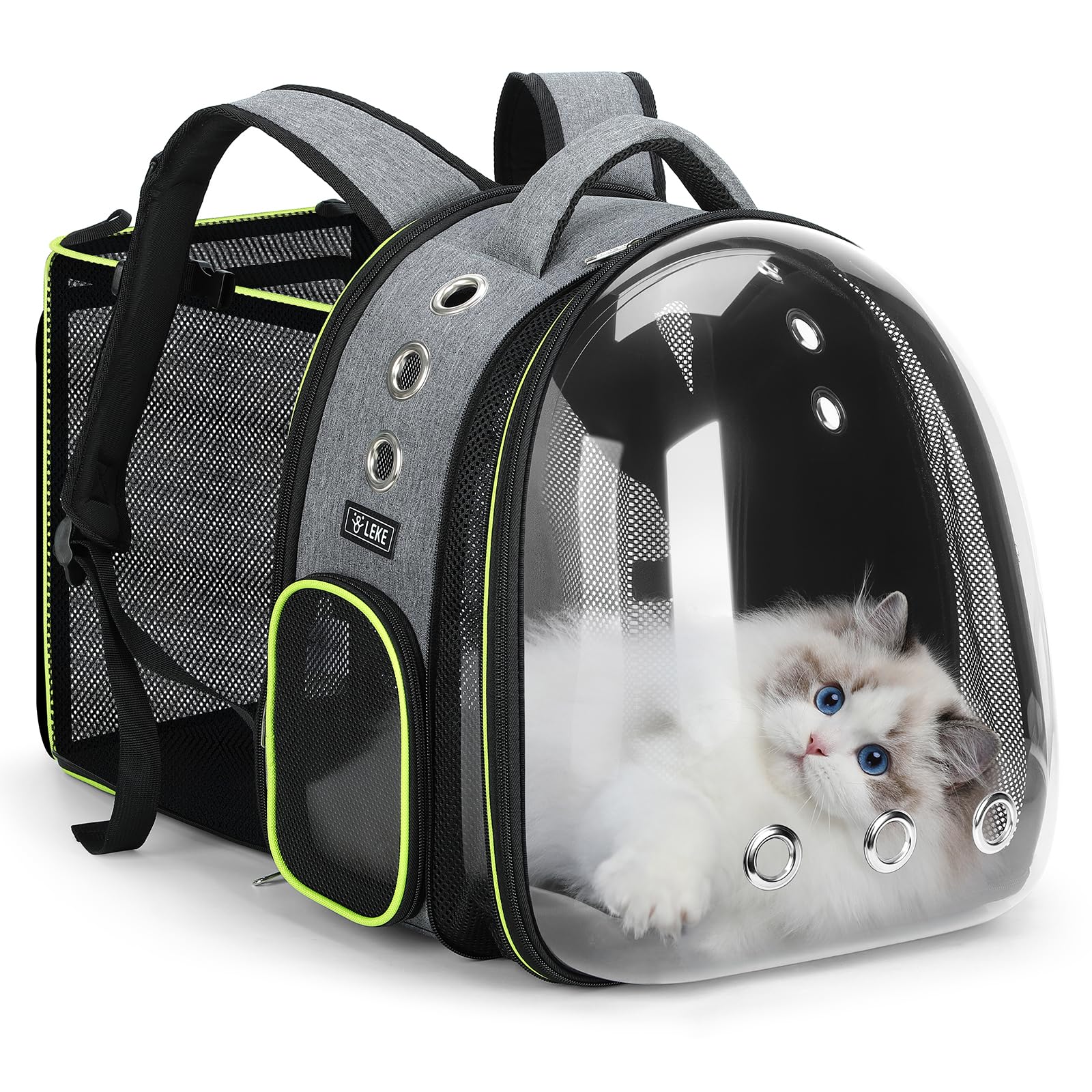 Lekereise gato mochila burbuja con ventana frontal para luz natural durante el viaje