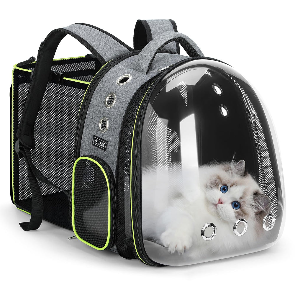 Lekereise gato mochila burbuja con ventana frontal para luz natural durante el viaje