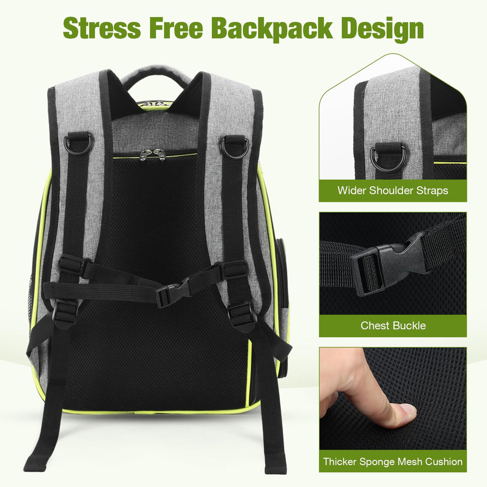 Lekereise gato mochila con correas ergonómicas para hombros cómodos durante caminatas