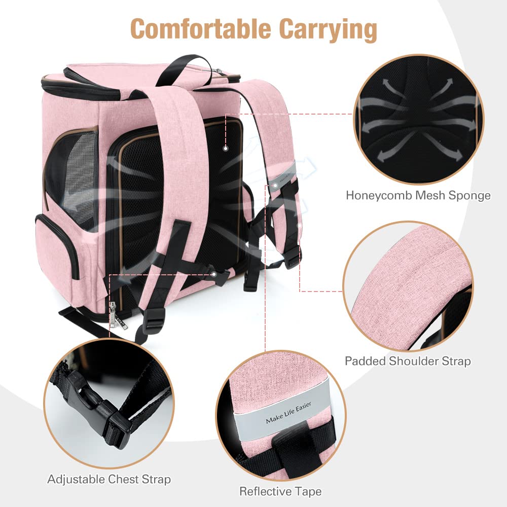 Lekereise bolsillos laterales, almacenamiento para suministros de mascotas durante viajes.