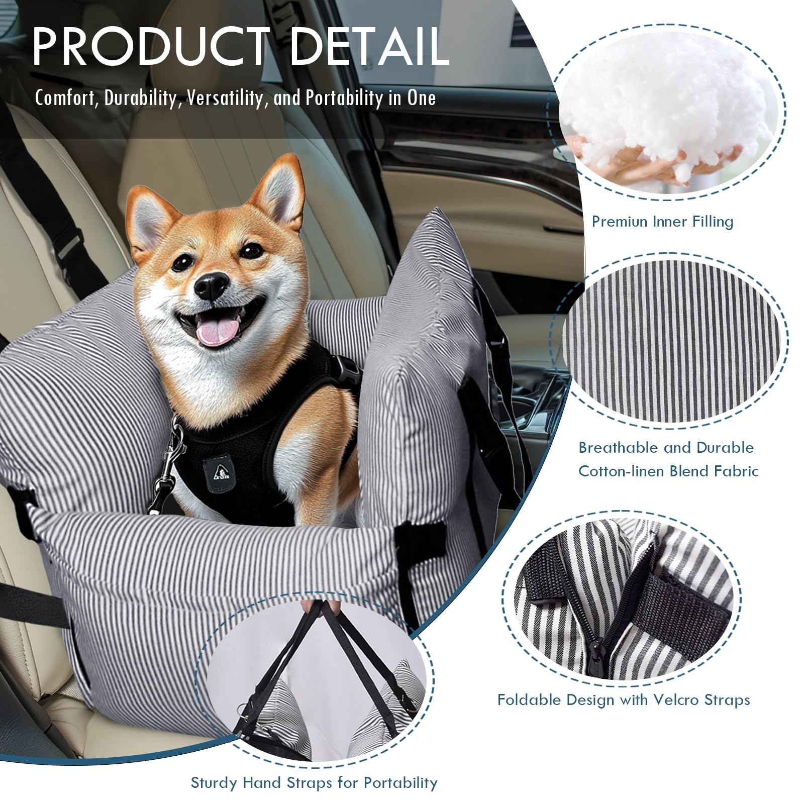LELEFIDO bolsillos de almacenamiento permiten llevar accesorios del perro.