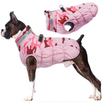 LeLePet abrigo de invierno para perro, vista frontal, cálido para paseos.