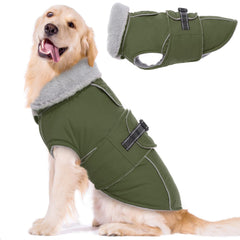 LeLePet abrigo perro invierno poliéster impermeable para días fríos.