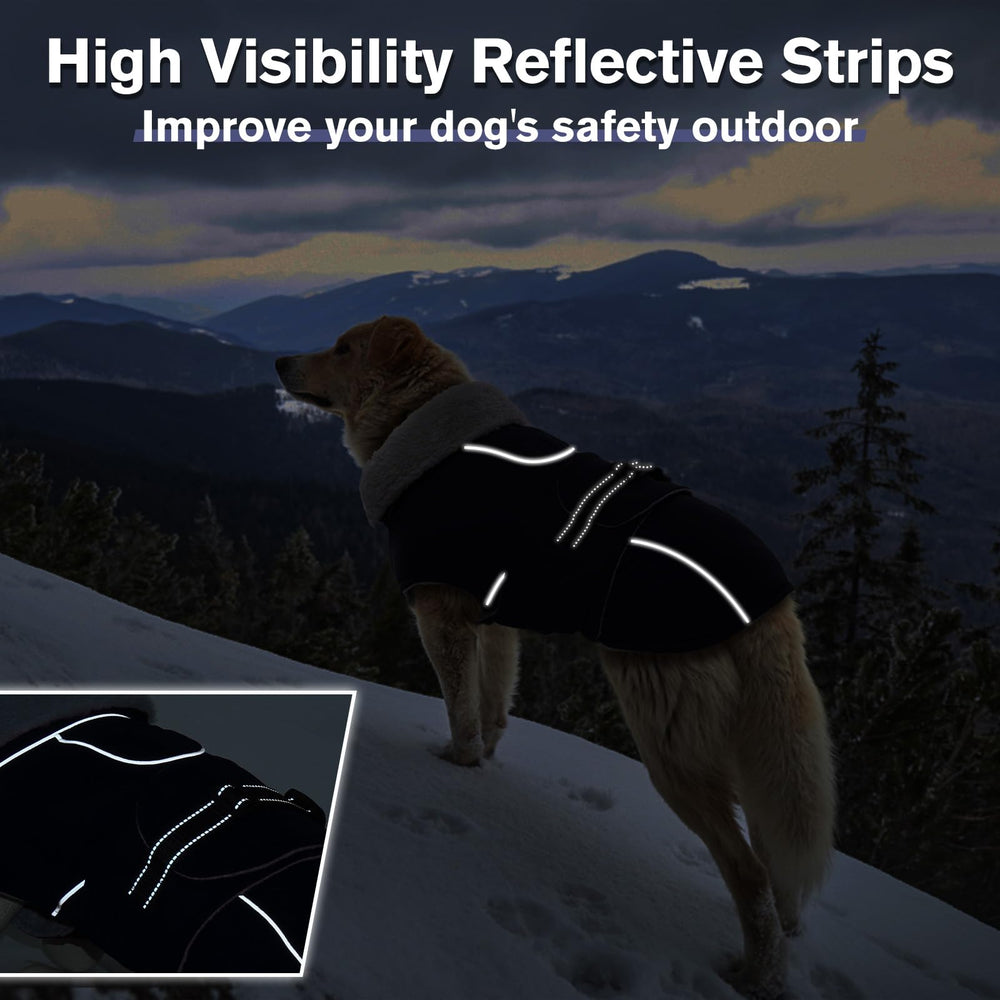 LeLePet prenda con bandas reflectivas para mayor visibilidad nocturna.