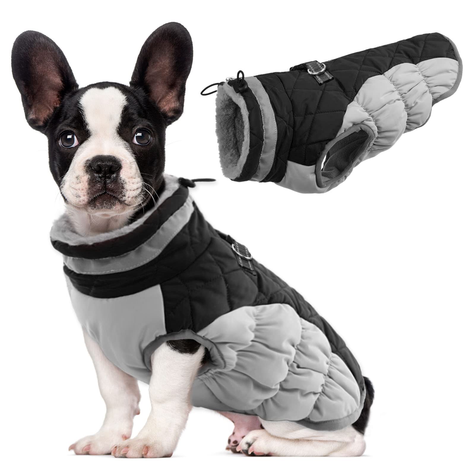 LeLePet abrigo para perro con arnés integrado, ideal para paseos seguros.