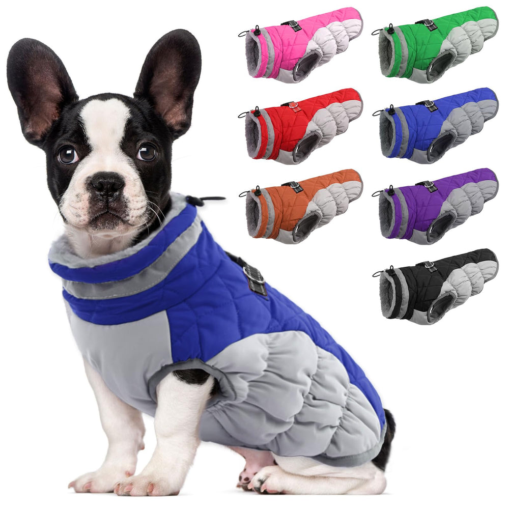 LeLePet abrigo de invierno para perro con cierre de cremallera, abrigo cálido para paseos.