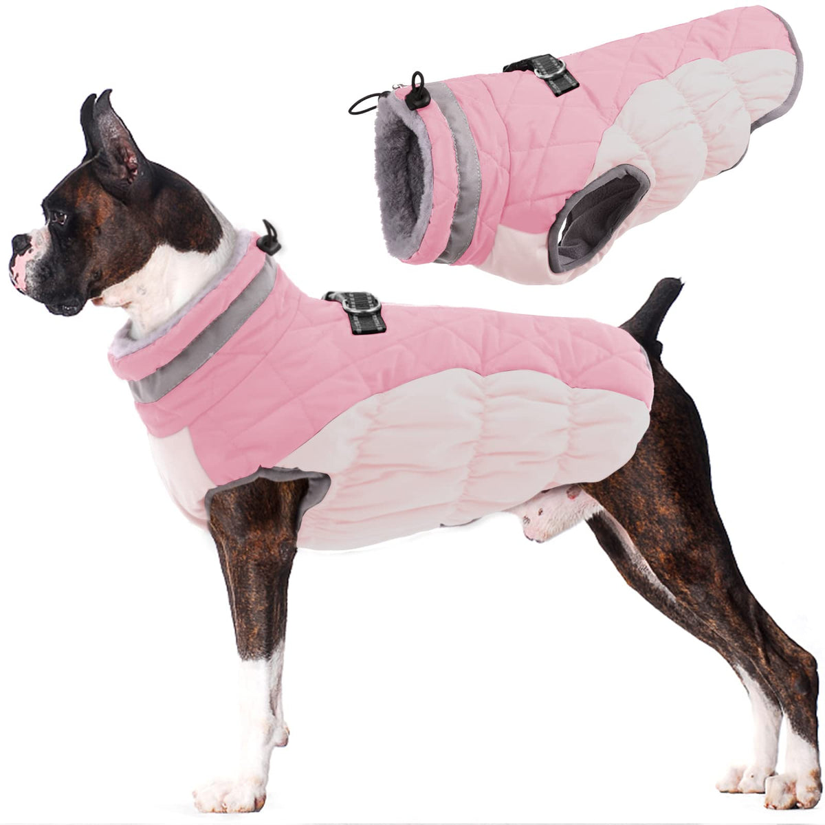LeLePet capa para perro con forro felpa, calor suave para paseos