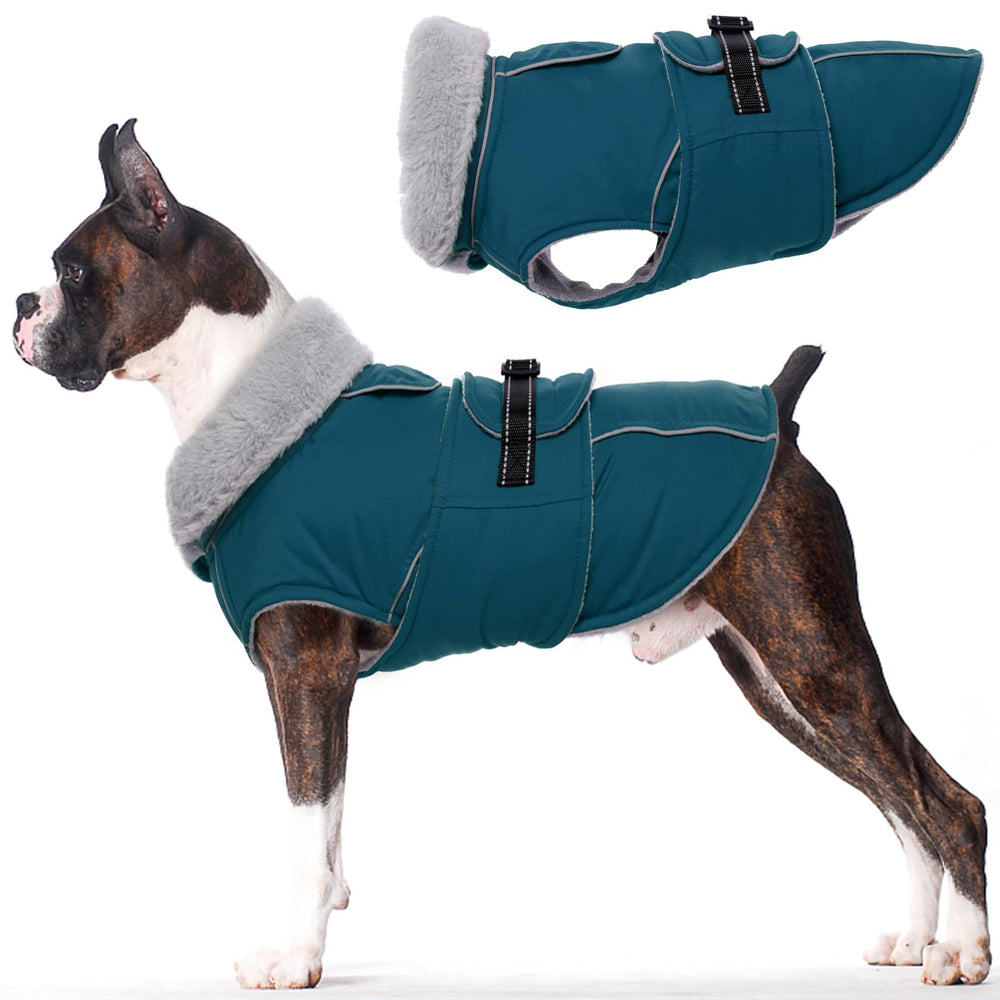 LeLePet chaqueta de invierno para perro mediano impermeable, ideal para días fríos.