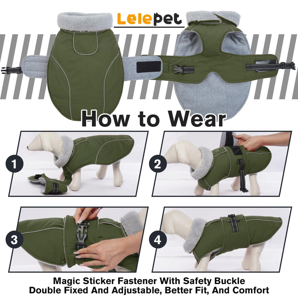 LeLePet cuello de pelo, mantiene el cuello del perro caliente.