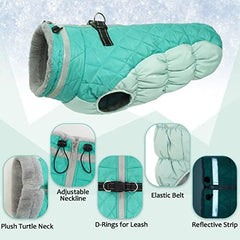 Chaqueta de invierno LeLePet con cierre zip facilita ponerse y quitarse